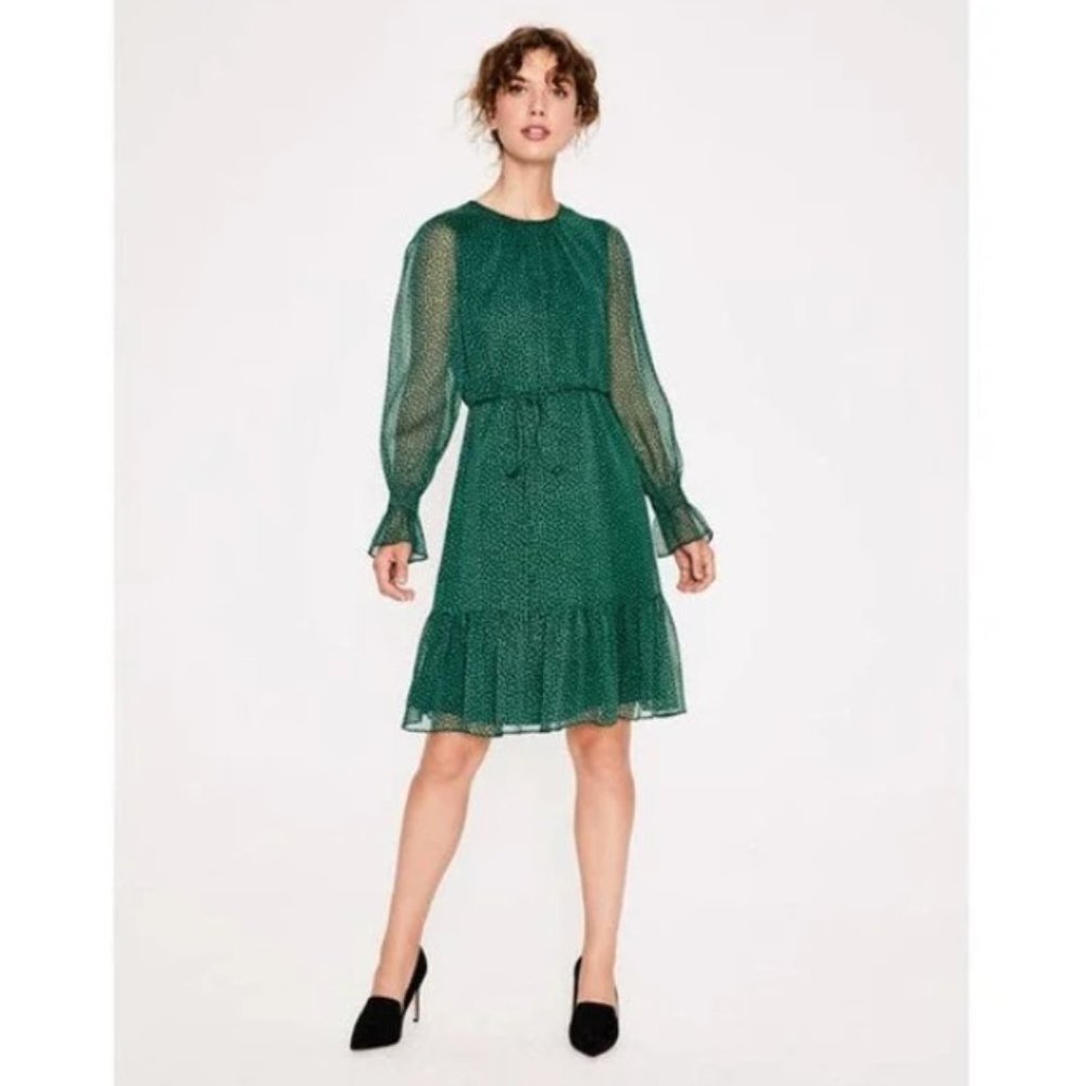 Boden Green Long Sleeve Dress